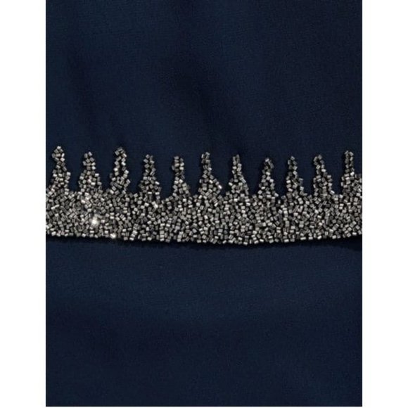 J Kara Sleeveless Bead Trim Popover Dress 270$ SIZE 6 - Picture 9 of 10